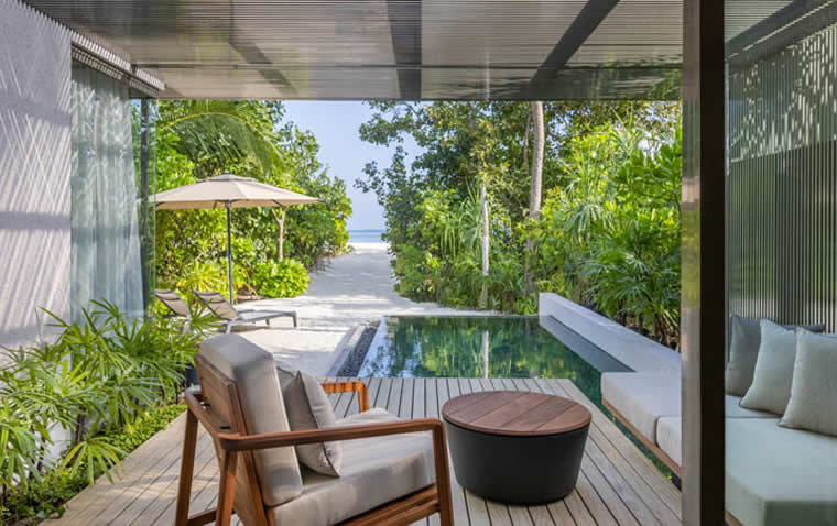 beach pool villa with sea view